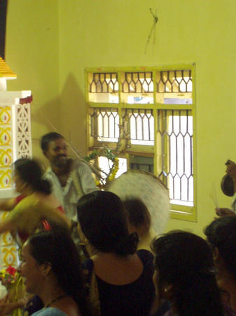 drummer during puja