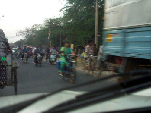 Strassenszene auf dem Weg nach Madras