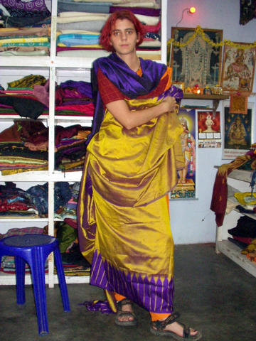 Temple border sari