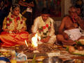 The fire (Agni) serves at witness to the wedding